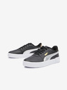 Puma Černé dámské kožené tenisky Puma Carina 2.0 Metallic Shine