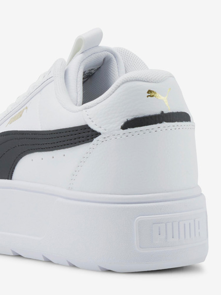 Puma Bílé dámské kožené tenisky na platformě Karmen Rebelle