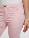 Sam 73 Světle růžové dámské tříčtvrteční slim fit džíny SAM 73 Amara