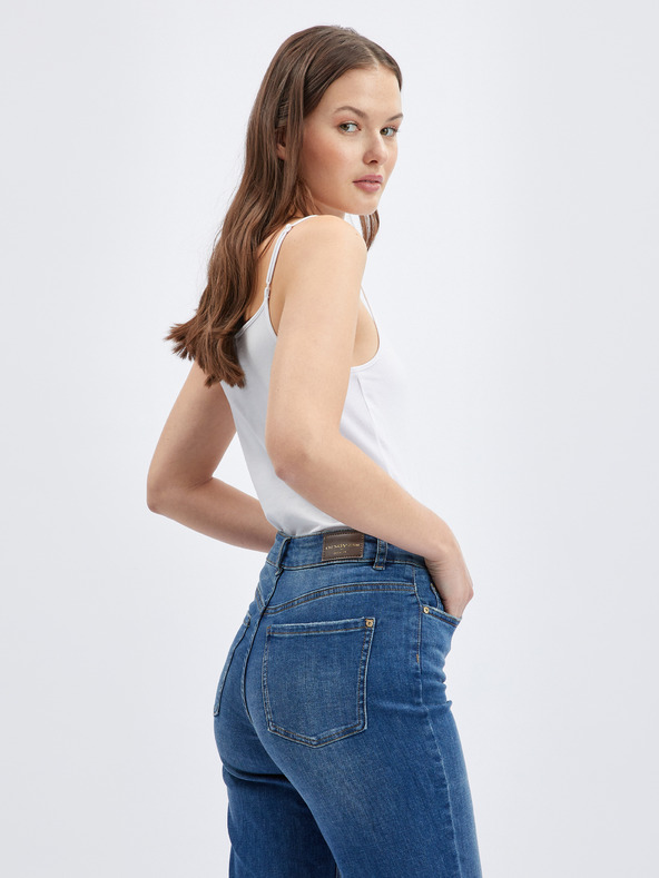 Orsay Tmavě modré dámské mom džíny ORSAY