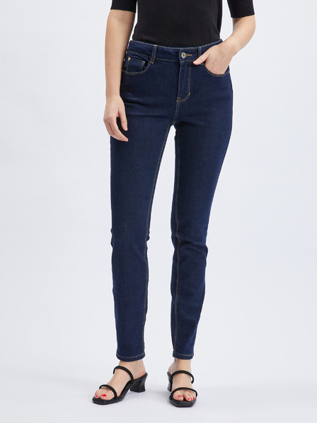 Orsay Tmavě modré dámské slim fit džíny ORSAY