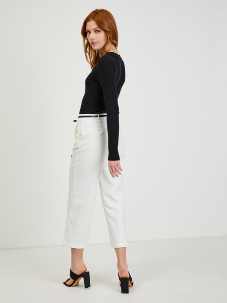 Orsay Bílé dámské zkrácené kalhoty ORSAY