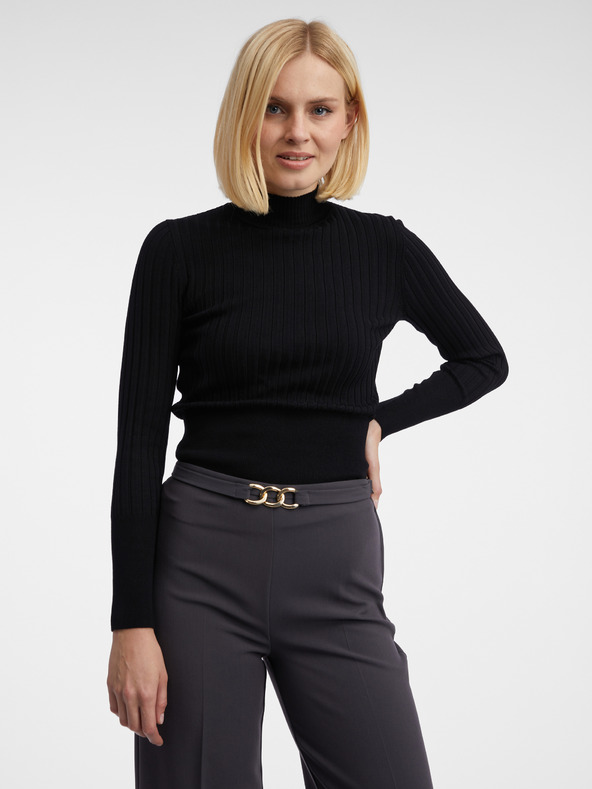 Orsay Tmavě šedé dámské kalhoty ORSAY