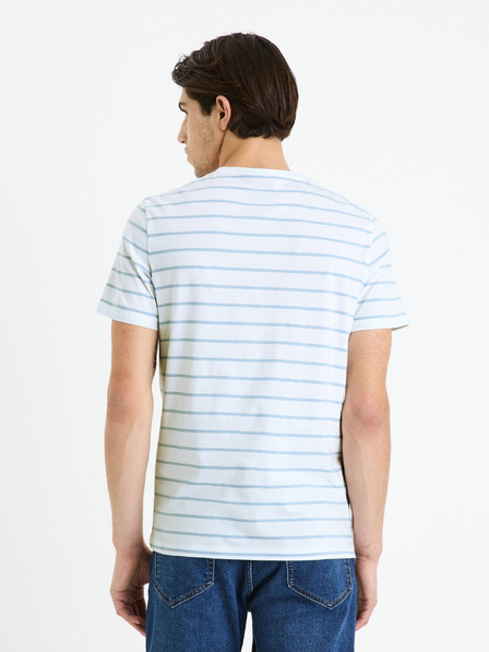 Celio Bílé pánské basic tričko Celio Gebaser