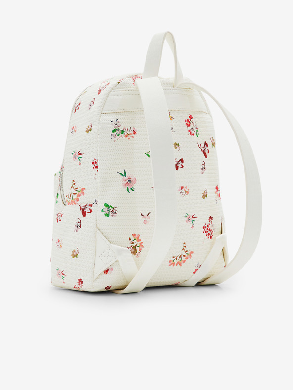 Desigual Bílý dámský květovaný batoh Desigual Delirium Mombasa Mini