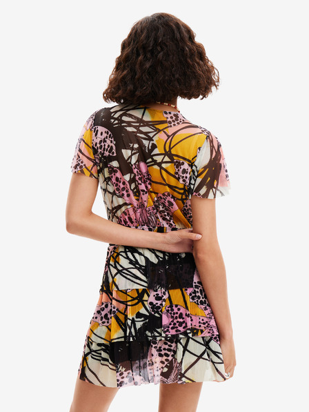 Desigual Růžové dámské vzorované šaty Desigual x M. Christian Lacroix Cadiz
