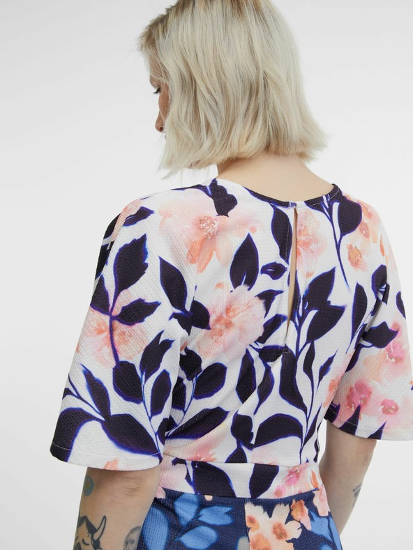 Orsay Tmavě modrý dámský květovaný overal ORSAY