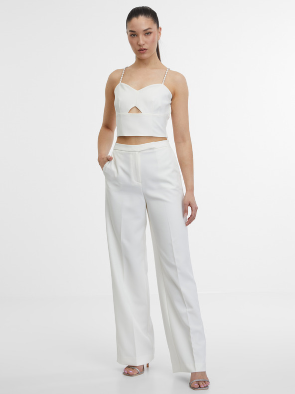 Orsay Krémové dámské kalhoty ORSAY