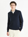 Celio Tmavě modrý pánský basic svetr Celio Gecotont