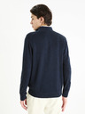 Celio Tmavě modrý pánský basic svetr Celio Gecotont