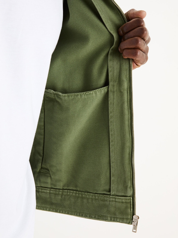 Celio Zelená pánská džínová bunda Celio Gudean