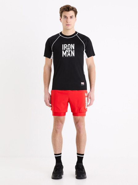 Celio Červené sportovní kraťasy Celio Marvel - Iron Man