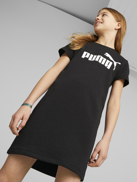 Puma Černé holčičí šaty Puma ESS+ Logo Dress
