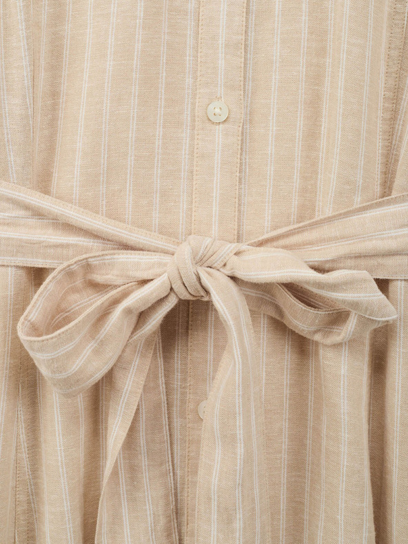 GAP Lněné košilové midi šaty GAP