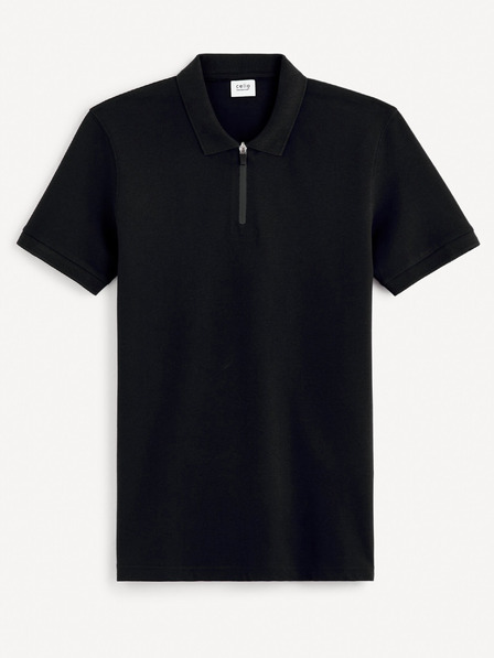 Celio Černé pánské basic polo tričko Celio Gebenoit