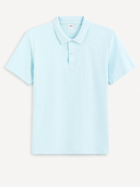 Celio Tyrkysové pánské basic polo tričko Celio Feflame