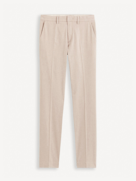 Celio Béžové pánské chino kalhoty Celio Gosi
