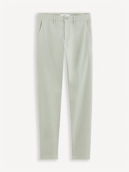 Celio Světle šedé pánské chino kalhoty Celio Tocharles
