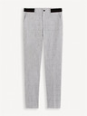 Celio Světle šedé pánské kostkované chino kalhoty Celio Gocarreau