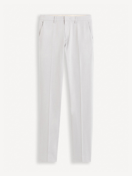 Celio Světle šedé pánské chino kalhoty Celio Gosi