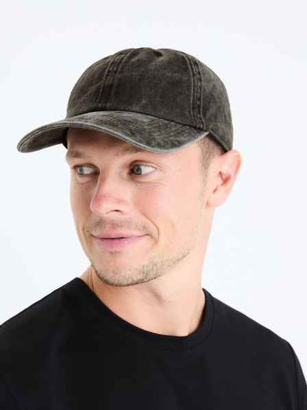 Celio Šedá pánská džínová kšiltovka Celio Gicapwash
