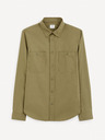 Celio Khaki pánská košile Celio Gagusti2