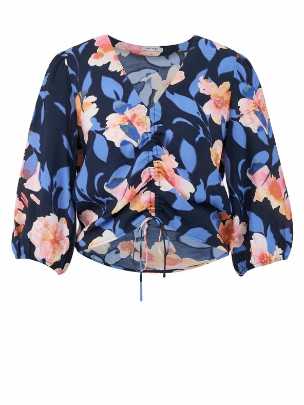 Orsay Tmavě modrá dámská květovaná halenka ORSAY