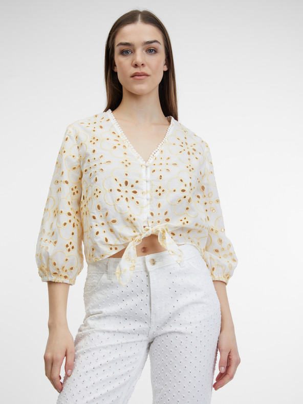 Orsay Bílé dámské kalhoty ORSAY