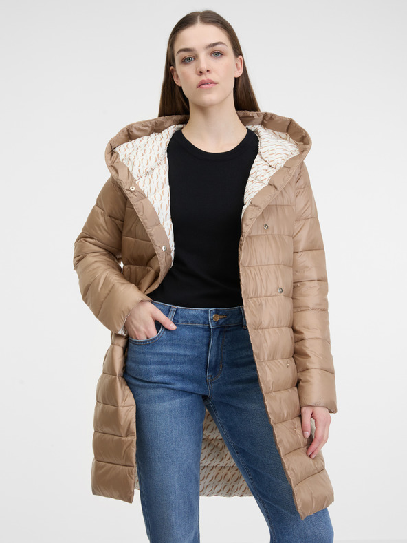 Orsay Hnědý dámský prošívaný kabát ORSAY