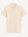 Celio Krémové pánské basic polo tričko Celio Feflame