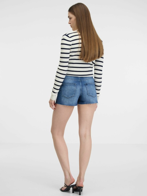 Orsay Tmavě modré dámské džínové kraťasy ORSAY