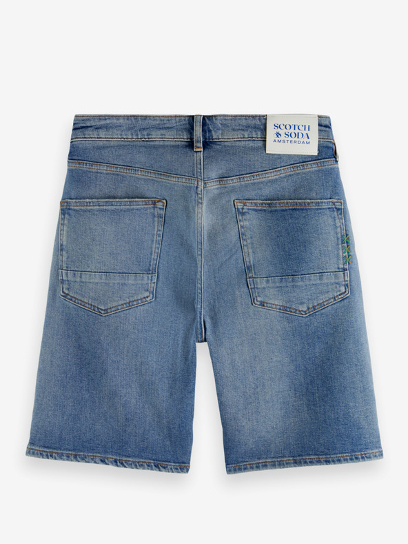 Scotch & Soda Modré pánské džínové kraťasy Scotch & Soda