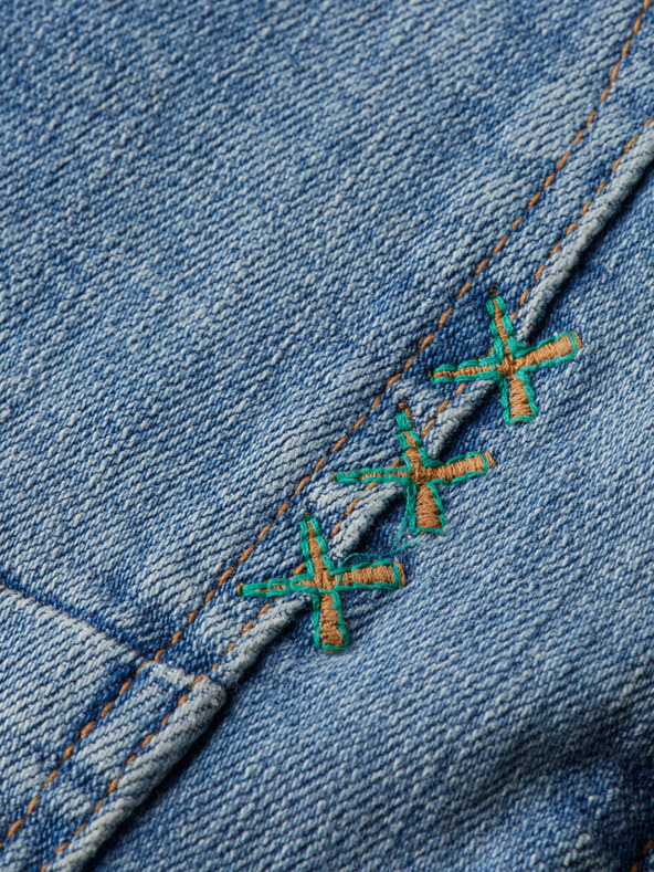 Scotch & Soda Modré pánské džínové kraťasy Scotch & Soda