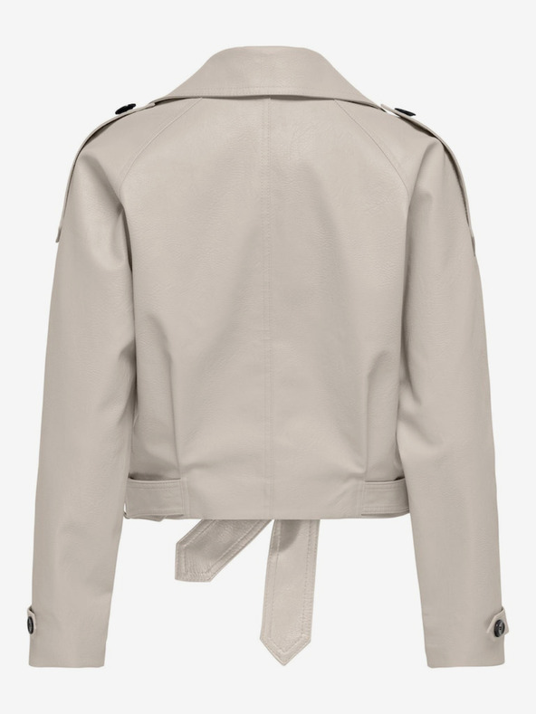 ONLY Krémová dámská koženková bunda ONLY Vera