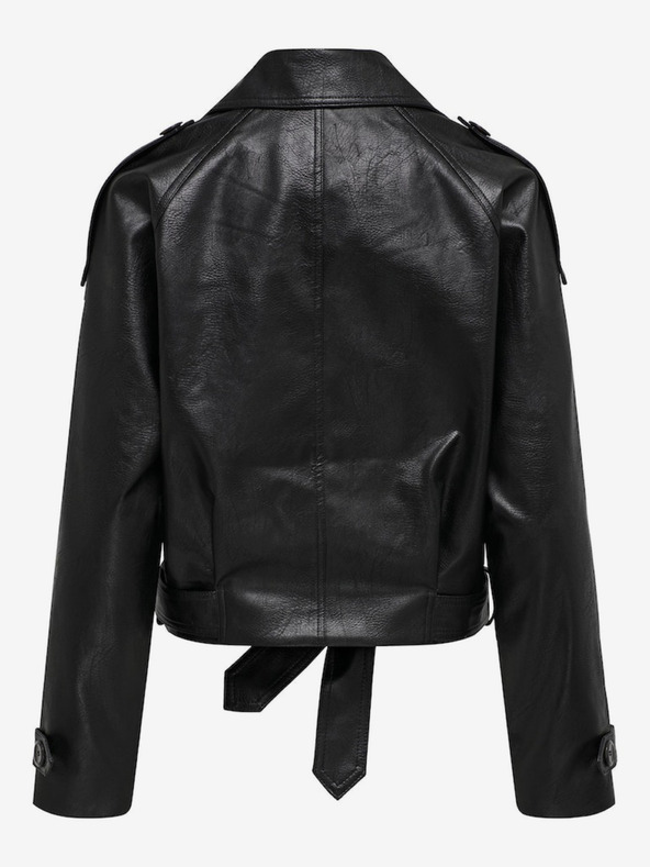 ONLY Černá dámská koženková bunda ONLY Vera