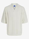 Jack & Jones Krémové pánské polo tričko Jack & Jones Wavy