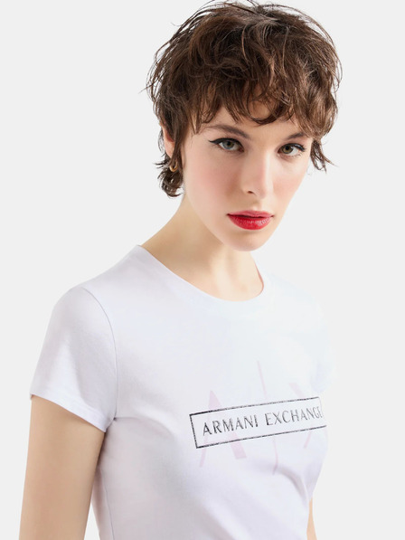 Armani Exchange Bílé dámské tričko Armani Exchange
