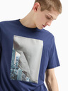 Armani Exchange Tmavě modré pánské tričko Armani Exchange