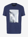 Armani Exchange Tmavě modré pánské tričko Armani Exchange