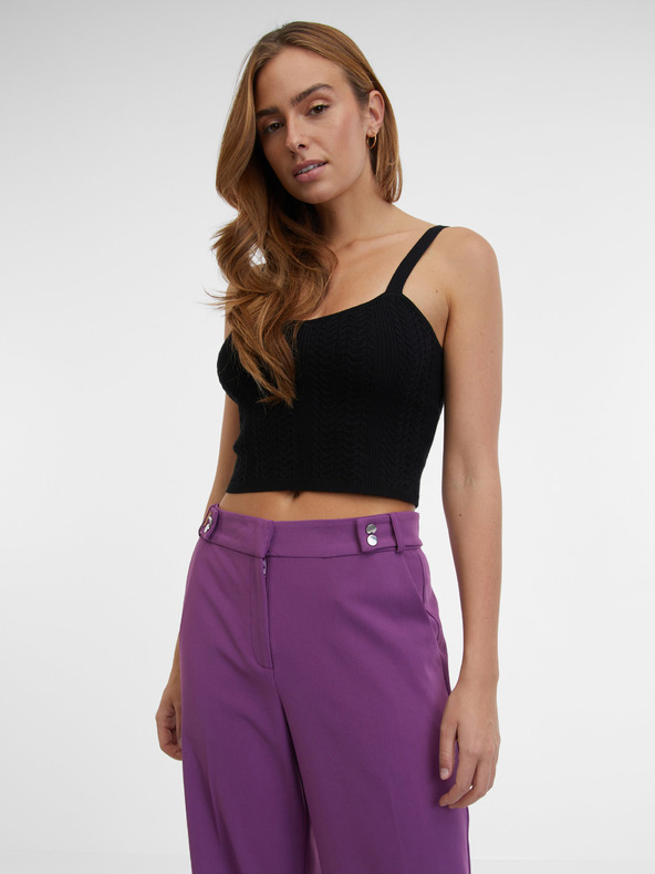 Orsay Fialové dámské straight kalhoty ORSAY