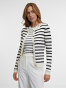 Orsay Krémový dámský pruhovaný kardigan ORSAY