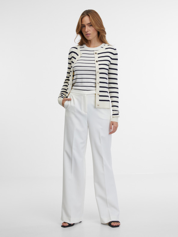 Orsay Krémový dámský pruhovaný kardigan ORSAY