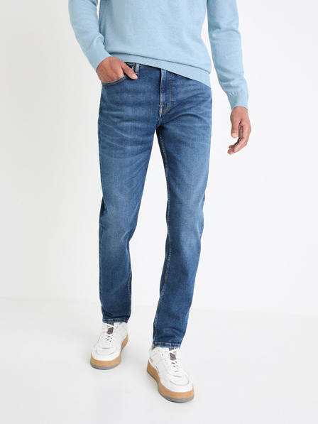 Celio Modré pánské slim fit džíny Celio Dow Powerflex