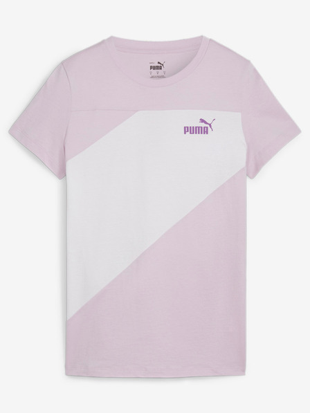 Puma Bílo-růžové dámské tričko Puma Power Tee