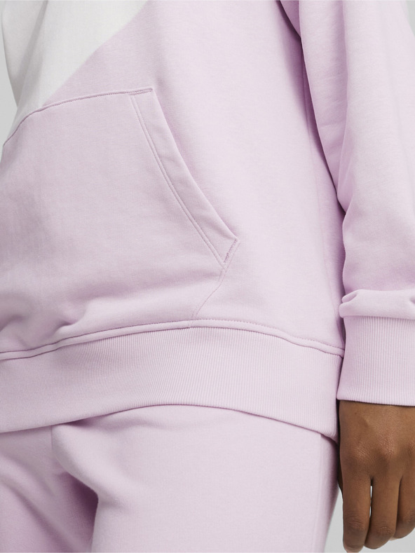 Puma Bílo-růžová dámská mikina s kapucí Puma Power Hoodie TR