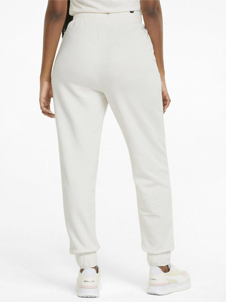 Puma Krémové dámské tepláky Puma ESS+ Embroidery High-Waist Pants