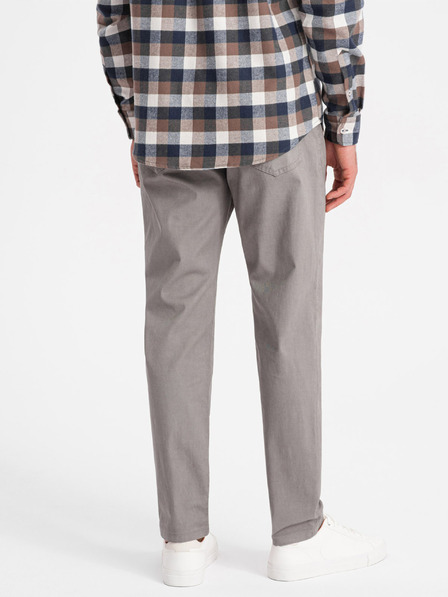 Ombre Clothing Šedé pánské chino kalhoty Ombre Clothing
