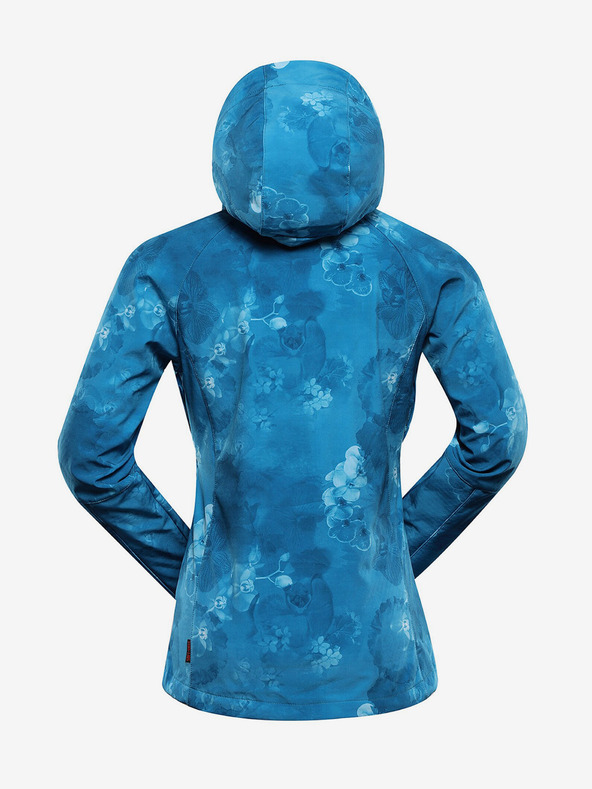 ALPINE PRO Modrá dámská vzorovaná softshellová bunda ALPINE PRO HOORA
