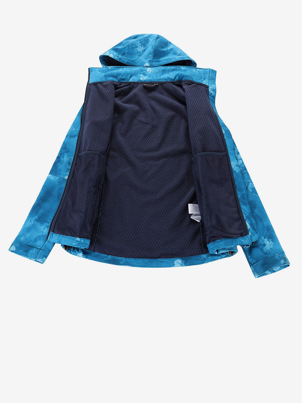 ALPINE PRO Modrá dámská vzorovaná softshellová bunda ALPINE PRO HOORA