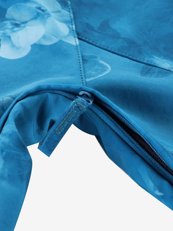 ALPINE PRO Modrá dámská vzorovaná softshellová bunda ALPINE PRO HOORA